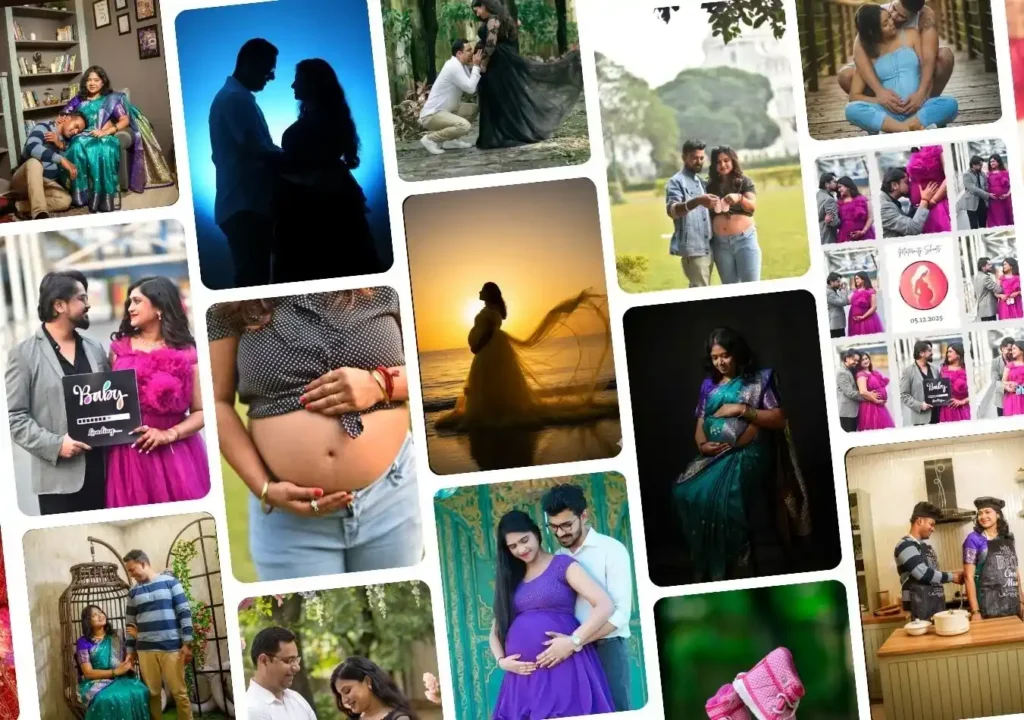 Maternity Photoshoot gallery collage photos