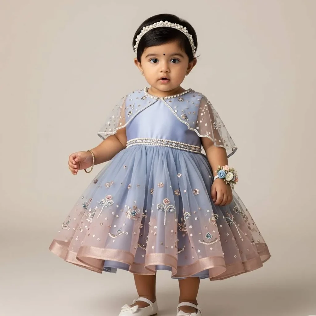 Mukhe Bhaat dress for baby girl