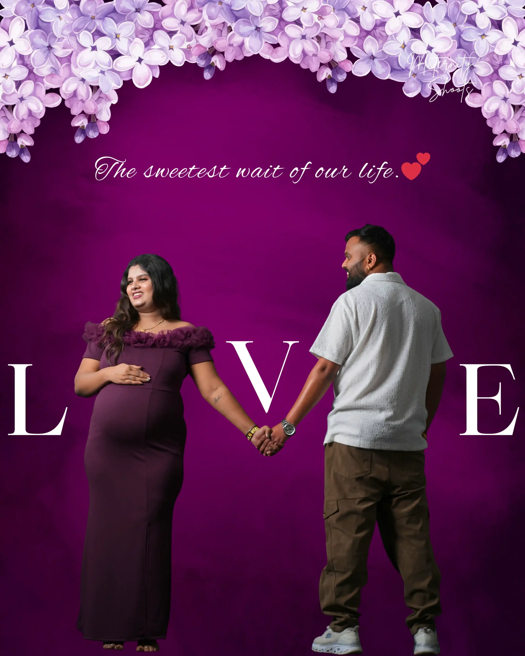 Purple Dress Maternity Shoot in Jamshedpur – Bold & Beautiful